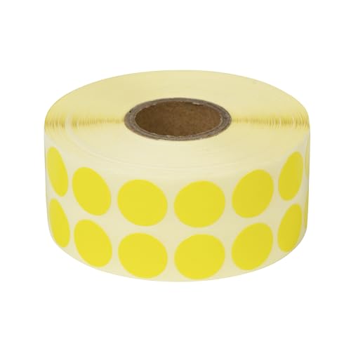 Prolac Markierungspunkte – 4000 Stück Bunte Klebepunkte auf Rolle, 15x15 - Gelb von PROlac Beschriftungen