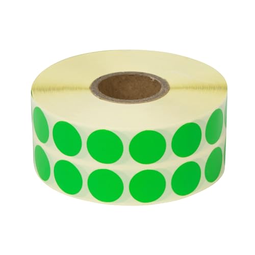 Prolac Markierungspunkte – 4000 Stück Bunte Klebepunkte auf Rolle, 15x15 - Grün von PROlac Beschriftungen