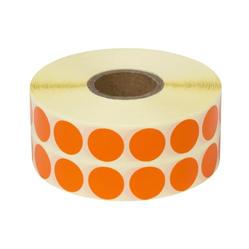 Prolac Markierungspunkte – 4000 Stück Bunte Klebepunkte auf Rolle, 15x15 - Orange von PROlac Beschriftungen