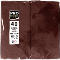 PROnappe Servietten Schokolade 2-lagig 38,0 x 38,0 cm, 40 St. PROnappe Servietten Schokolade 2-lagig 38,0 x 38,0 cm, 40 St. von PROnappe
