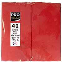 PROnappe Servietten rot 2-lagig 38,0 x 38,0 cm, 40 St. PROnappe Servietten rot 2-lagig 38,0 x 38,0 cm, 40 St. von PROnappe