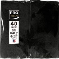 PROnappe Servietten schwarz 2-lagig 38,0 x 38,0 cm, 40 St. PROnappe Servietten schwarz 2-lagig 38,0 x 38,0 cm, 40 St. von PROnappe