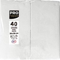 PROnappe Servietten weiß 2-lagig 38,0 x 38,0 cm, 40 St. PROnappe Servietten weiß 2-lagig 38,0 x 38,0 cm, 40 St. von PROnappe