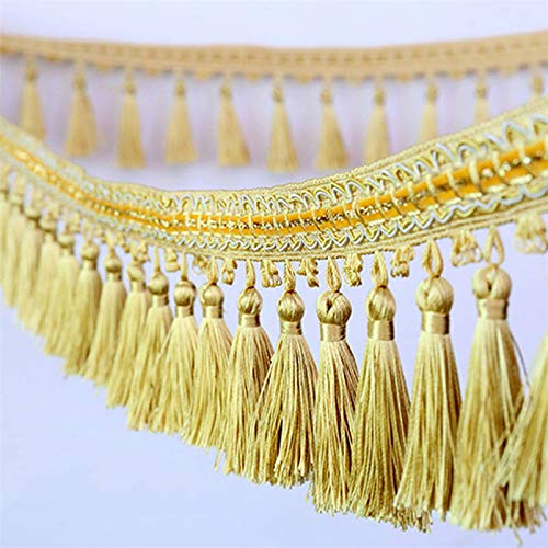 1 Meter elegante Quastenfransenborte for Basteln | DIY-Heimdeko | Nähzubehör | Tisch- und Sofadekoration(Yeiiow) von PRPRP