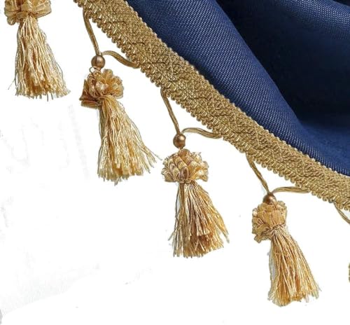 12 Yards elegante Perlenquasten-Fransenborte – geflochtenes Kugelband for Vorhänge, Kleidung und Nähzubehör(Yeiiow) von PRPRP