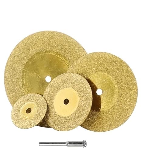 4 Stück Diamant-Trennscheiben 20/30/40/50 mm – Titanbeschichtete Klingen for Rotationswerkzeuge, Glas, Keramik, Edelstein, Metall von PRPRP
