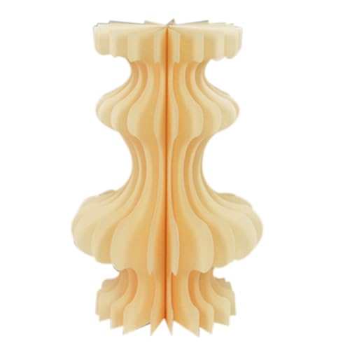 Faltbarer Papierständer, Faltbare Papiersäulen, Präsentationssockel, Ständer, Hochzeitsmittelstücke, Kartonvasen, Ständer, Party, Geburtstag, Dessert(Beige,15.75x39.37in) von PRPRP