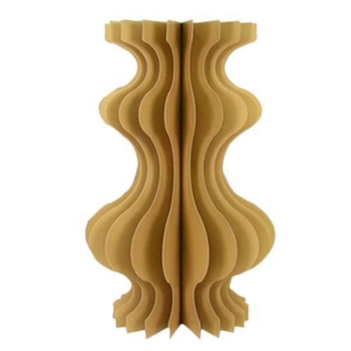 Faltbarer Papierständer, Faltbare Papiersäulen, Präsentationssockel, Ständer, Hochzeitsmittelstücke, Kartonvasen, Ständer, Party, Geburtstag, Dessert(Gold,11.8x23.62in) von PRPRP