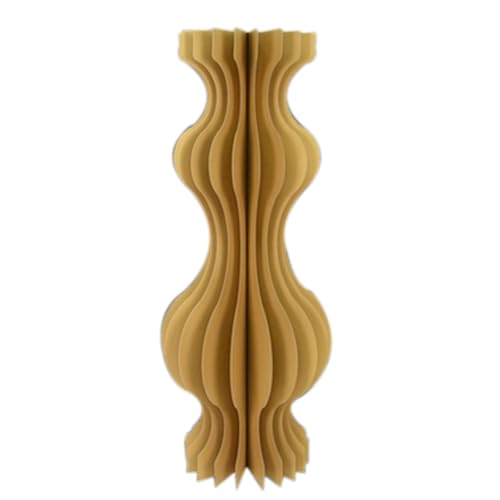 Faltbarer Papierständer, Faltbare Papiersäulen, Präsentationssockel, Ständer, Hochzeitsmittelstücke, Kartonvasen, Ständer, Party, Geburtstag, Dessert(Gold,11.8x39.37in) von PRPRP
