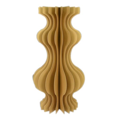 Faltbarer Papierständer, Faltbare Papiersäulen, Präsentationssockel, Ständer, Hochzeitsmittelstücke, Kartonvasen, Ständer, Party, Geburtstag, Dessert(Gold,15.75x39.37in) von PRPRP