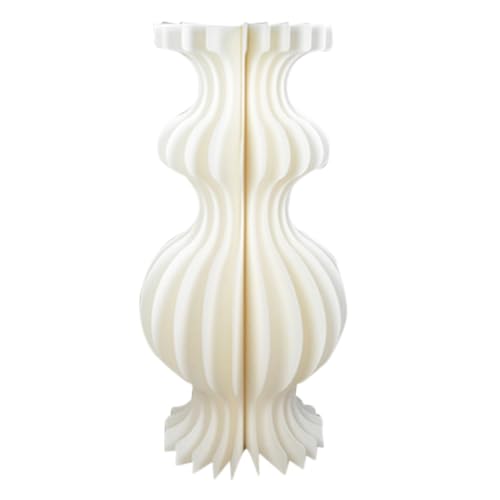 Faltbarer Papierständer, Faltbare Papiersäulen, Präsentationssockel, Ständer, Hochzeitsmittelstücke, Kartonvasen, Ständer, Party, Geburtstag, Dessert(White,11.8x39.37in) von PRPRP