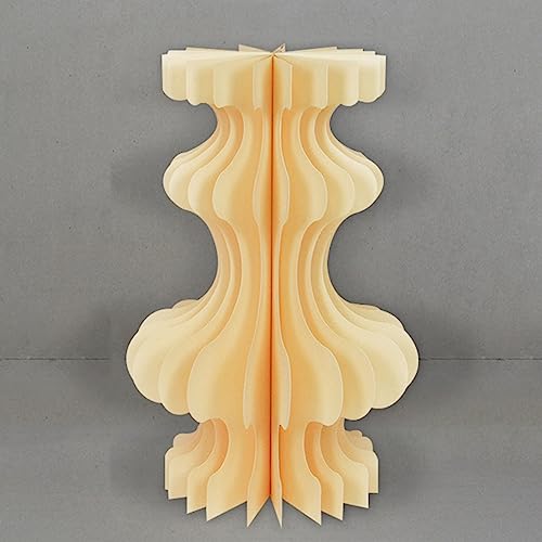 Faltbarer Papierständer, Zylinderständer, 3 Stück, faltbare Pappsäulen, Podestständer, Zylindertische, Geburtstagsdisplay, Dessert(Champagne,30CMx60CM) von PRPRP
