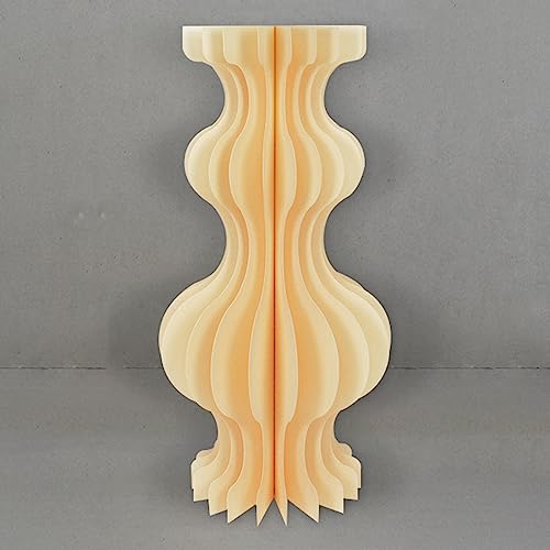 Faltbarer Papierständer, Zylinderständer, 3 Stück, faltbare Pappsäulen, Podestständer, Zylindertische, Geburtstagsdisplay, Dessert(Champagne,30CMx80CM) von PRPRP