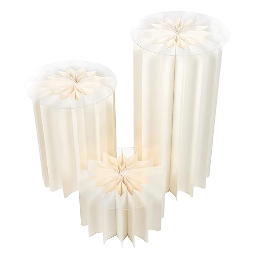 Faltbarer Papierständer, Zylinderständer for Partys, faltbare Papiersäulen, Präsentationsständer for Hochzeiten und Geburtstage, Zylinderständer(40cm60cm80cm) von PRPRP