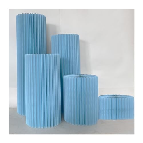 Faltbarer Papierständer, faltbare Papiersäulen, Präsentationssockel, Ständer, Tafelaufsätze, Kartonvasen, Ständer, Party-Geburtstags-Desserttisch, römische Säule(Blue) von PRPRP
