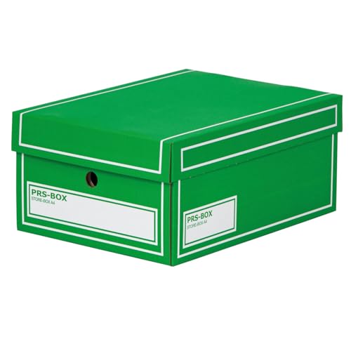 PRS Store-Box A4, Aufbewahrungsbox, Archivbehälter, blau, (Ident zur PRESSEL Store-Box) 10 Stück/Packung (Grün) von PRS-Box