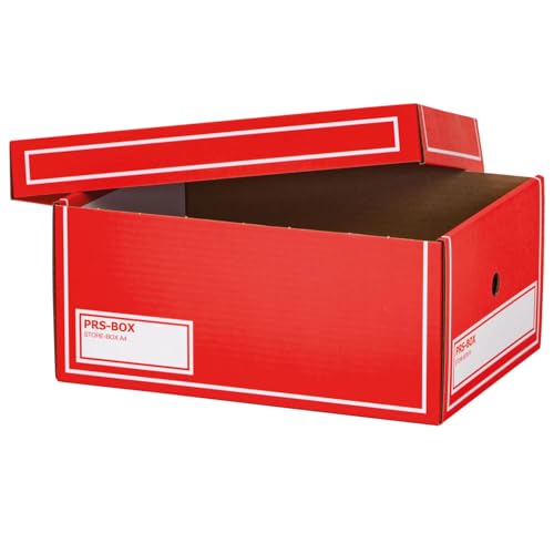 PRS Store-Box A4, Aufbewahrungsbox, Archivbehälter, blau, (Ident zur PRESSEL Store-Box) 10 Stück/Packung (Rot) von PRS-Box