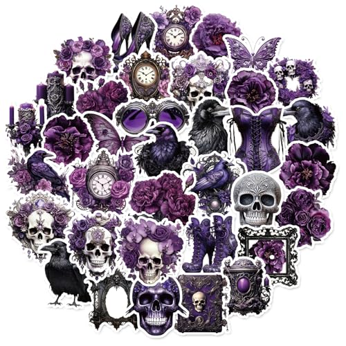 Coole lila Goth Rose Aufkleber Decals Horror Rose Skull Aufkleber für Scrapbook Junk Journal Collage DIY Handwerk Vinyl Gothic Halloween Aufkleber für Wasserflaschen Laptops Handyhülle Coole lila Goth Rose Aufkleber Decals Horror Rose Skull Aufkleber für Scrapbook Junk Journal Collage DIY Handwerk Vinyl Gothic Halloween Aufkleber für Wasserflaschen Laptops Handyhülle von PRSTINCOL
