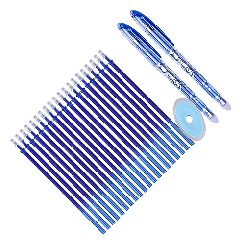 PRTECY 23-teiliges Set mit Radierbaren Gelstiften, 0,5-mm-Spitze, Glatt Schreibender Radierstift, Inklusive 2 Stiften, 1 Radiergummi und 20 Blauen Ersatzminen für Büro- und Schulnotizen PRTECY 23-teiliges Set mit Radierbaren Gelstiften, 0,5-mm-Spitze, Glatt Schreibender Radierstift, Inklusive 2 Stiften, 1 Radiergummi und 20 Blauen Ersatzminen für Büro- und Schulnotizen von PRTECY