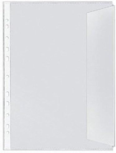 1000 x A4 Prospekthülle, Dokumentenhülle, an der Seite MIT KLAPPE genarbt 120my (0,12mm) DOKUMENTENECHT von PS-Handelshaus