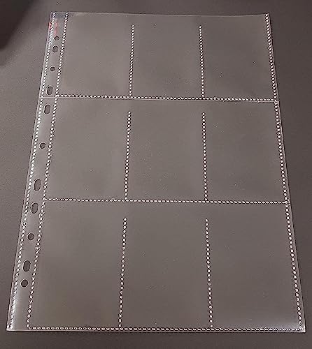 10x A4 Sammelhüllen, Prospekthüllen, Kartenhüllen, 120my dick, geteilt auf 9 Fächer (A8) recycelbar ! von PS-Handelshaus