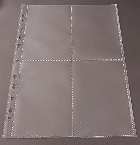 25x A4 Sammelhüllen, Prospekthüllen, Kartenhüllen, 120my dick, geteilt auf 4 Fächer (A6) recycelbar ! von PS-Handelshaus