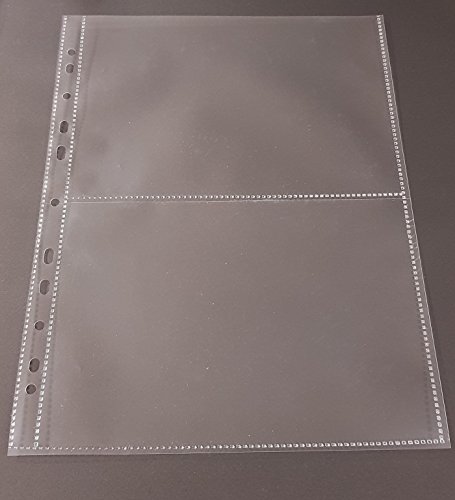 50x A4 Sammelhüllen, Prospekthüllen, Kartenhüllen, 120my dick, geteilt auf 2 Fächer (A5) recycelbar ! von PS-Handelshaus