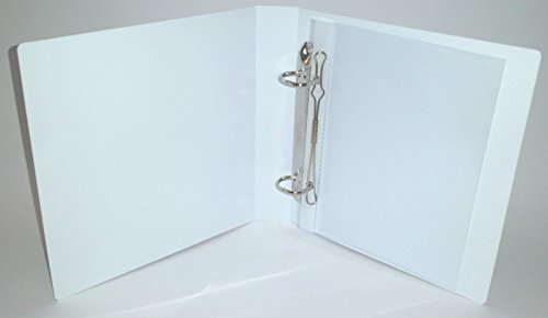 5x A6 Ringordner Ringbuch, weiß, 2-Ring + Drahtniederhalter + 100x Prospekthülle A6 GLASKLAR 160my von PS-Handelshaus