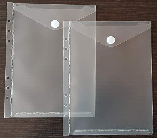 PS-Handelshaus 5x Prospekthülle für Filofax, Chronoplan oder BIND (A5) - Abhefthülle, Dokumentenhülle, Sichthülle mit Abheftrand von PS-Handelshaus