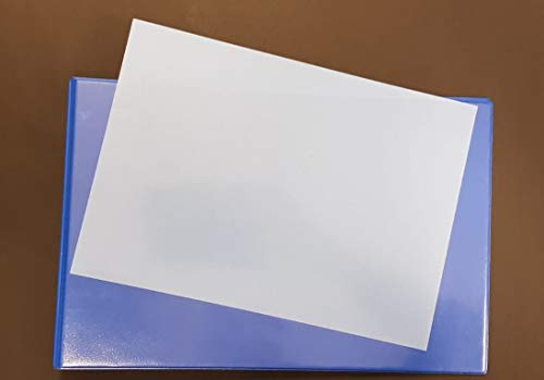 Ringbuch, Ordner BLAU in A4, als QUERFORMAT mit Drahtniederhalter und Sichttasche/Einschubtasche von PS-Handelshaus