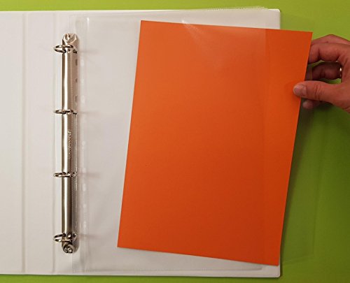 Ringbuch/Ordner aus PVC, A4+ ÜBERGRÖßE in WEISS, 4-Ringe + 25 Dokumentenhüllen in Übergröße mit Klappe, Dokumentenecht von PS-Handelshaus