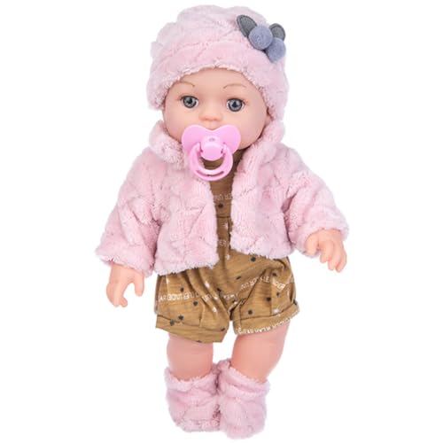 PSFDEWT 11, 8 Zoll waschbarer realistischer Babypuppe für Mädchen mit niedlichen Kleidung und beweglichen Gelenk sicheren Vinyl lebensechten Neugeborenen Puppe für Mädchen Geschenkspielzeugstil11 von PSFDEWT