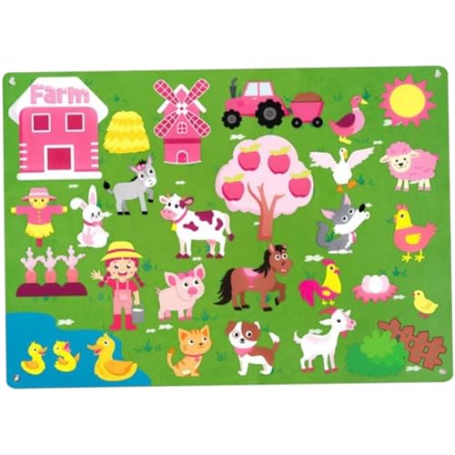 PSFDEWT Filz Story Board Farm-Themen 41 x 29,5 Zoll Filzboard für Kleinkinder mit Grommet pädagogischen fantasievollen Cartoon Felt Board für Heim, Vorschule und Kleinkindaktivitäten Filz Story Board PSFDEWT Filz Story Board Farm-Themen 41 x 29,5 Zoll Filzboard für Kleinkinder mit Grommet pädagogischen fantasievollen Cartoon Felt Board für Heim, Vorschule und Kleinkindaktivitäten Filz Story Board von PSFDEWT