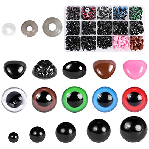 PSFDEWT Plastische Sicherheitsaugen Nasen gestrickt Puppenaugen für Handwerkspuppen, die 560pcssafety und Nase herstellen PSFDEWT Plastische Sicherheitsaugen Nasen gestrickt Puppenaugen für Handwerkspuppen, die 560pcssafety und Nase herstellen von PSFDEWT
