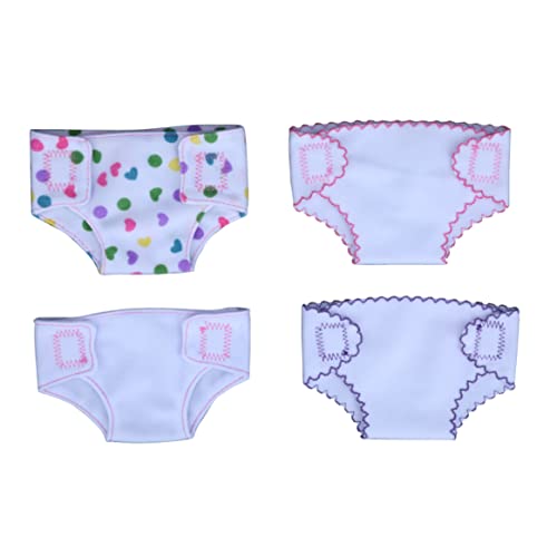 PSFDEWT Puppenwindel für Puppenpuppenblumendruckunterwäsche für 14-16 Zoll Puppen 4PCS Girl Baby Kleidung Unterwäsche von PSFDEWT