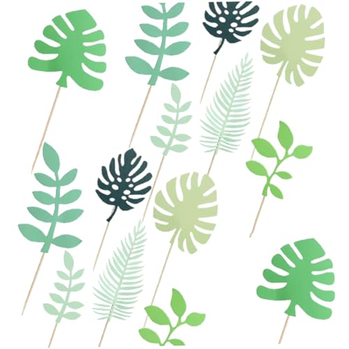Tropical Blattkuchen Topper Palmblatt Cupcake Topper Dschungelblätter Kuchen Dekoration für Dschungelpartydekor Babyparty Dekor 14pcs Tropisch Tropical Blattkuchen Topper Palmblatt Cupcake Topper Dschungelblätter Kuchen Dekoration für Dschungelpartydekor Babyparty Dekor 14pcs Tropisch von PSFDEWT