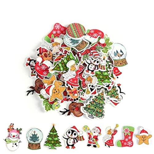 Weihnachtsholzknöpfe 2 Löcher Weihnachtsbaum Santa Claus Knöpfe Verzierungen für DIY -Nähtätigkeit 50pcswood Weihnachten Weihnachtsholzknöpfe 2 Löcher Weihnachtsbaum Santa Claus Knöpfe Verzierungen für DIY -Nähtätigkeit 50pcswood Weihnachten von PSFDEWT
