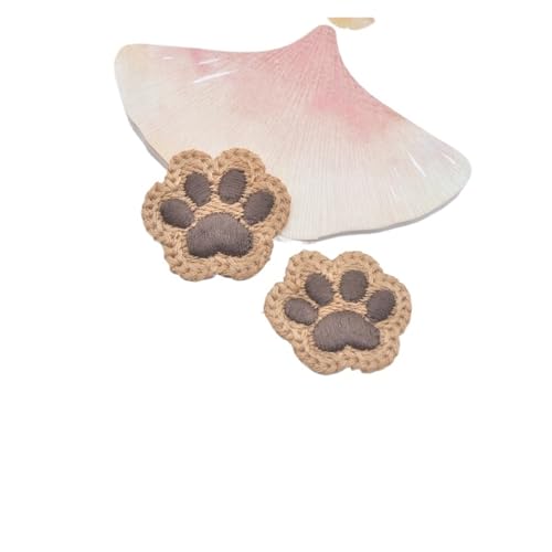 10 Stück Cartoon Bärentatze Wolle Applikation for DIY Kleidung Hut Schuhe Nähen Patches Kopfbedeckung Haarschleife Clips Dekor Zubehör(Brown S) von PSNKLMM