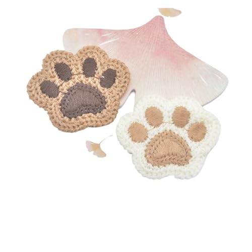 10 Stück Cartoon Bärentatze Wolle Applikation for DIY Kleidung Hut Schuhe Nähen Patches Kopfbedeckung Haarschleife Clips Dekor Zubehör(Mixed L) von PSNKLMM