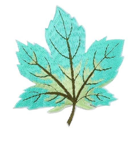 10 Stück bestickter Ahorn-Patch for Aufbügeln oder Aufnähen, Blatt-Abzeichen for Jeans, Kleidung, Rucksack, Mäntel, Kappenaufkleber, DIY(No2 Orange) von PSNKLMM