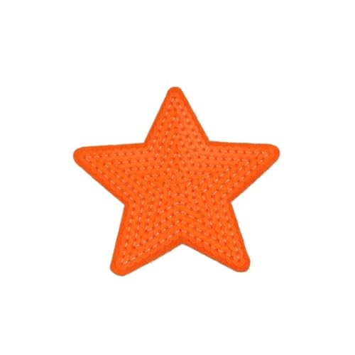 10 Stück große Pailletten-Stern-Aufnäher, Stickerei, glitzernde Stoff-Applikationen, DIY, Patchwork, Basteln, Nähen, Jeans, Mäntel, Abzeichen, Anzüge(Orange) von PSNKLMM