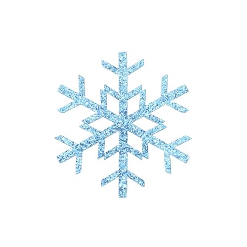 20 Stück glitzernde Schneeflocken-gepolsterte Applikationen for DIY Weihnachtsbaum, Hut, Glas, Fenster, Wände, selbstklebendes Zubehör, Dekor-Patches(Blue) von PSNKLMM