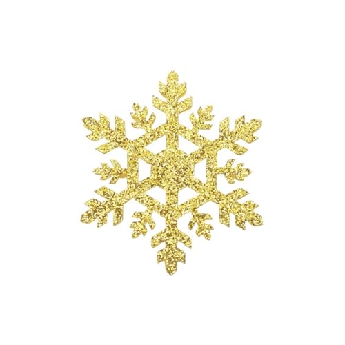 20 Stück glitzernde Schneeflocken-gepolsterte Applikationen for DIY Weihnachtsbaum, Hut, Glas, Fenster, Wände, selbstklebendes Zubehör, Dekor-Patches(Glod) von PSNKLMM