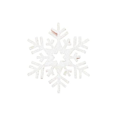 20 Stück glitzernde Schneeflocken-gepolsterte Applikationen for DIY Weihnachtsbaum, Hut, Glas, Fenster, Wände, selbstklebendes Zubehör, Dekor-Patches(White) von PSNKLMM