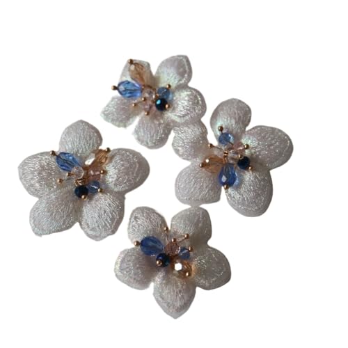 4 stücke DIY 3D Blume Strass Perlen Patches for Kleidung Stickerei Spitze Applikationen for Taschen Dekorative Parches Applikationen Abzeichen(Model 11) von PSNKLMM
