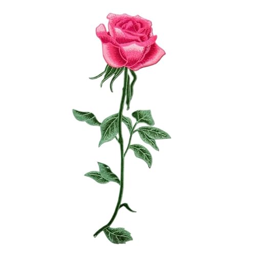 Große weiche Rosenblüten-Aufkleber for Aufnähen for Kleidung, Dekoration, Stickerei, Blumenaufnäher for Kostümkleidung, DIY(Large Pink) von PSNKLMM