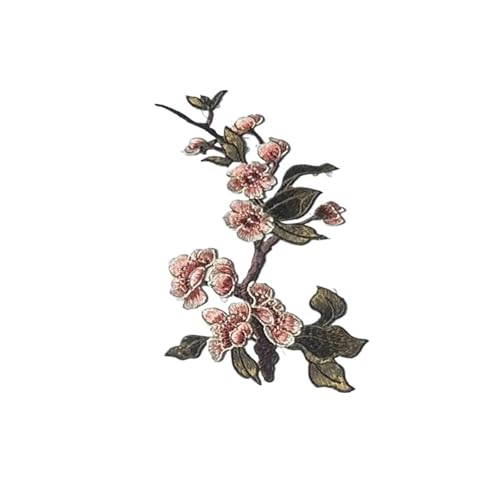 Großer Blumen-Stickerei-Patch for Nähen auf Kleidung, Mantel, Kleid, Zubehör, DIY, Pflaumenblüte, Blumenapplikation, Stoffdekoration(S) von PSNKLMM