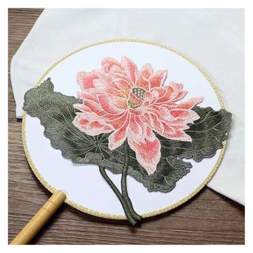 Lotusblüten-Stickerei for Aufnähen, Reparatur von Kleidungslöchern, hautfreundlich, ohne weichen Kleber, große Größe(LF126 A) von PSNKLMM