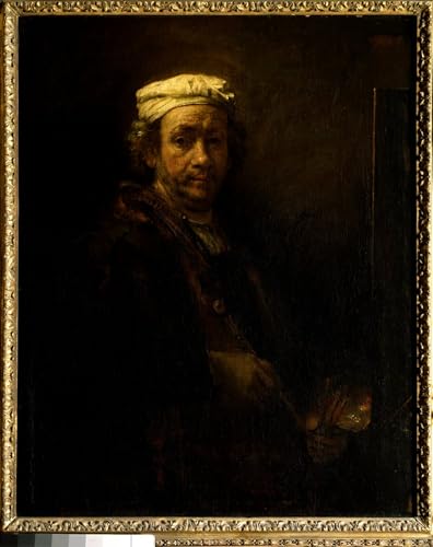 PSVDCTOO Vintage Leinwand Kunstdruck Bilder auf Leinwand Selbstporträt an der Staffelei. von Rembrandt Van Rijn Wandbild Kunstdruck für Home Dekoration 60x90cm PSVDCTOO Vintage Leinwand Kunstdruck Bilder auf Leinwand Selbstporträt an der Staffelei. von Rembrandt Van Rijn Wandbild Kunstdruck für Home Dekoration 60x90cm von PSVDCTOO