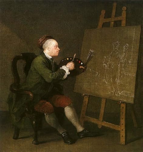 PSVDCTOO Vintage Leinwand Kunstdruck Bilder auf Leinwand Selbstporträt an der staffelei von william hogarth Wandbild Kunstdruck für Home Dekoration 60x90cm PSVDCTOO Vintage Leinwand Kunstdruck Bilder auf Leinwand Selbstporträt an der staffelei von william hogarth Wandbild Kunstdruck für Home Dekoration 60x90cm von PSVDCTOO